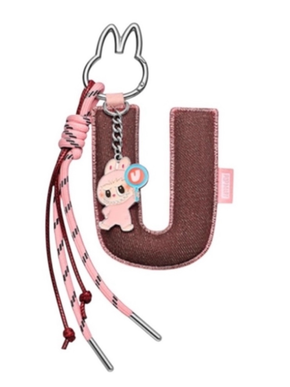 POP MART Labubu Letter U Pendant Keychain THE MONSTERS Charm BNIB Cute